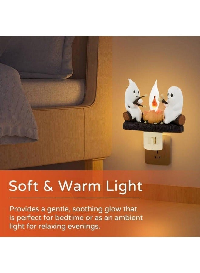 CCOVERY ضوء الليل المتلألئ من نار المخيم الشبحية، ضوء الليل المتلألئ من نار المخيم الشبحية لحفلات، ضوء نار المخيم الكهربائي المزيف LED - Image 5