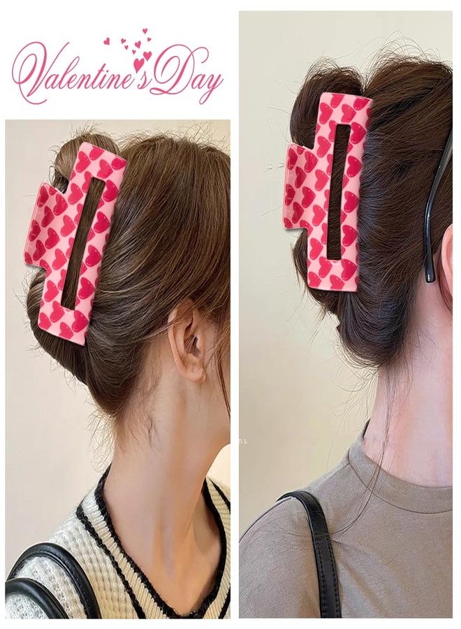 AIUPUOC Valentine's Day Heart Hair Clips for Women - Pink, 1 Count (Pack of 1) - Image 5