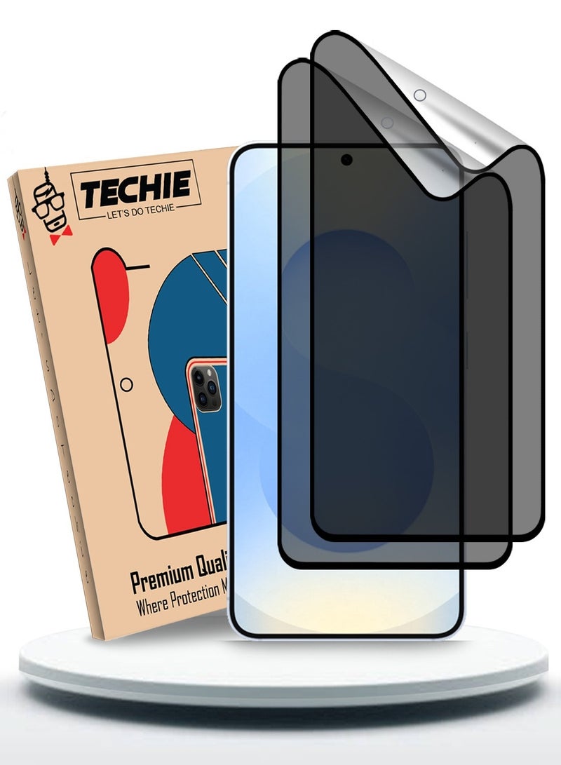 Techie 2 Pack Samsung Galaxy S25 Plus 2025 Full Cover Matte Ceramic Privacy Screen Protector - Explosion-Proof, Anti-Bubble, Anti-Fingerprint - Image 1