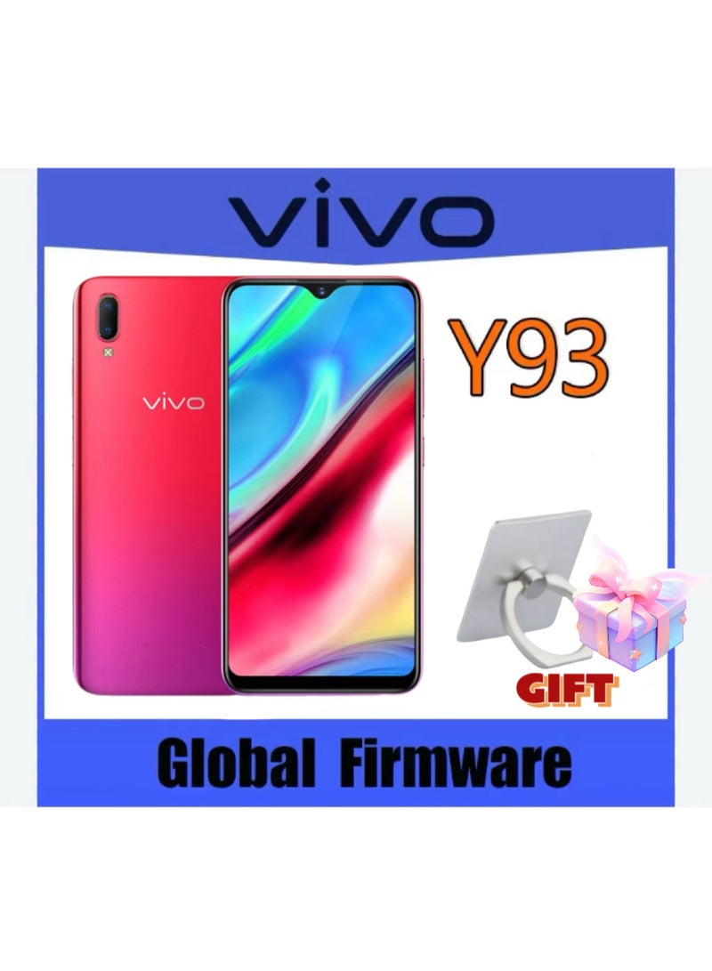 فيفو Y93 ثنائي الشريحة أحمر 6 جيجابايت رام 128 جيجابايت 4G LTE مع هدية مجانية حامل موبايل - Image 1
