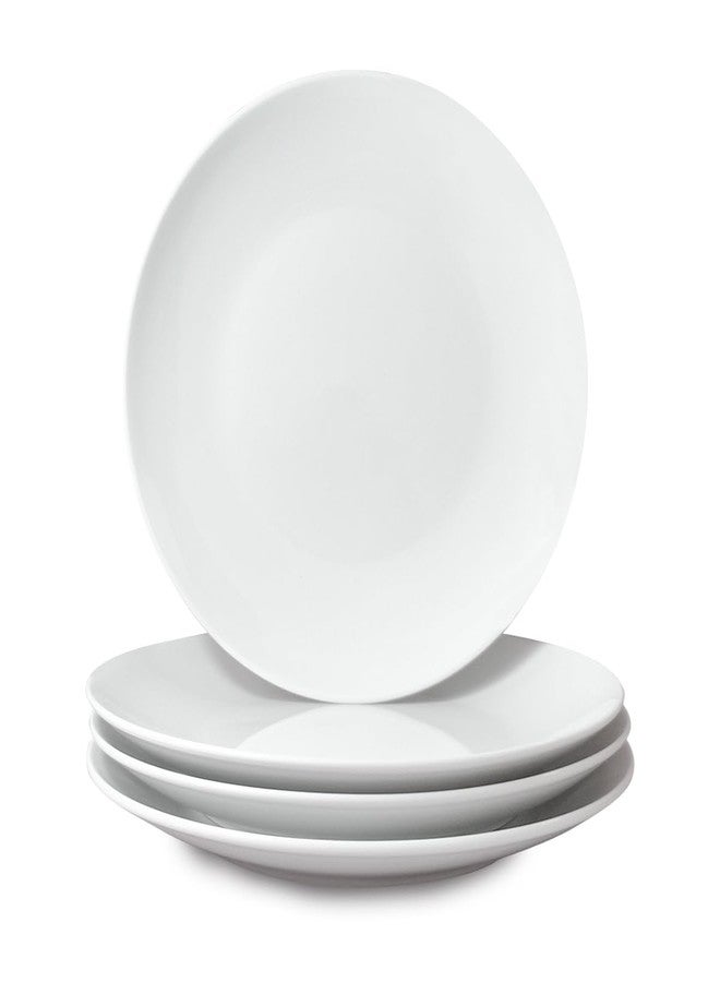 Miicol Ceramic Dinner Plates Set of 4, Large Salad Plate 10.5 inch, White Flat Dish, Porcelain Serving Dishes for Pasta, Steak, Dessert, Microwave and Dishwasher Safe, Scratch Resistant - Image 1