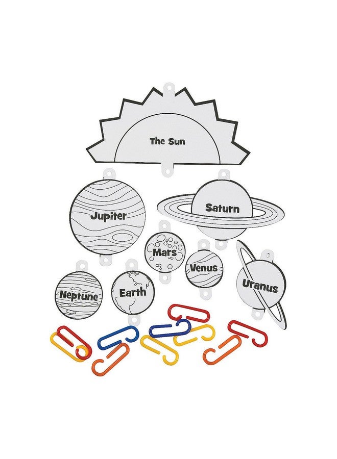 Fun Express Solar System Craft Kit - VBS Vacation Bible School Supplies/Decor- Educational and Learning Activities for Kids - 12 Pieces - Image 2