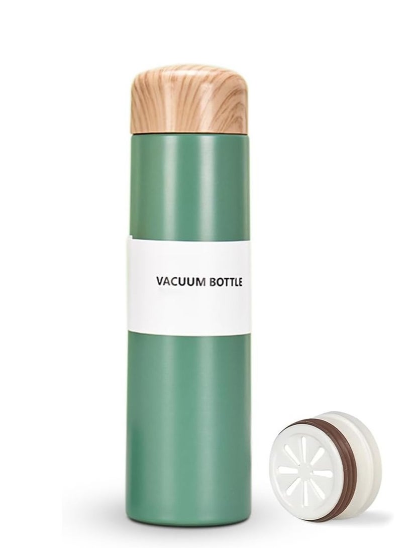 Generic Water Bottle, Vacuum Insulated Water Bottle 250ml, Slim Stainless Steel Thermos Cup, Pocket Thermos Wood Grain, Creative Outdoor Portable cup - Image 1