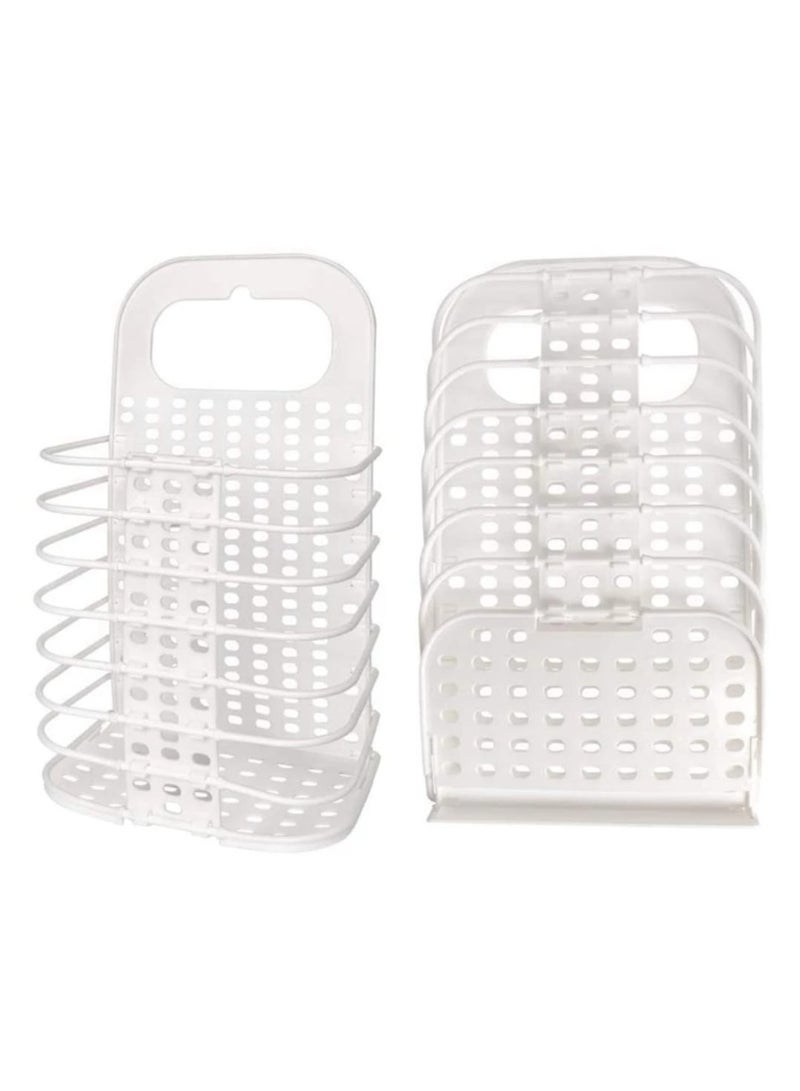 BAIG Large Foldable Laundry Basket Wall-Mounted Plastic Hollow Out Hamper Storage Basket Home Bathroom Dirty Clothes Toy Organizer - Image 1