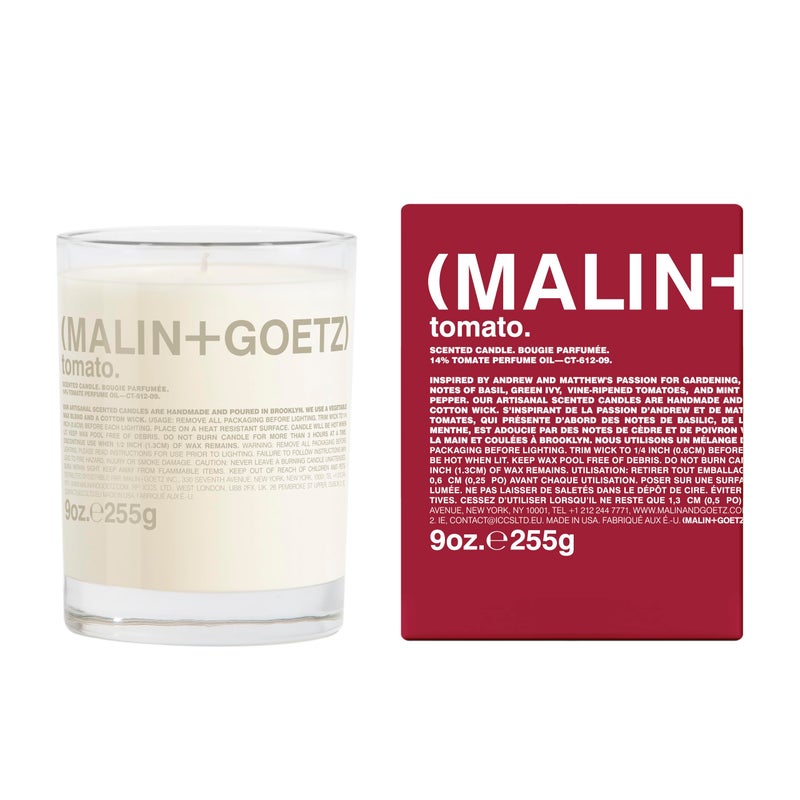 (MALIN+GOETZ) شمعة مالين غوتز برائحة الطماطم - عطر الطماطم المزروع في المنزل - شمعة معطرة من مزيج الشمع الطبيعي - رائحة خضراء منعشة - نباتية - خالية من التجارب على الحيوانات - شمعة بفتيلة واحدة تدوم 60 ساعة - Image 3
