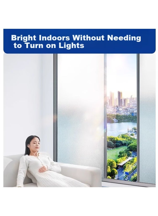 Zichen [aviation Aluminum Base No Shadow] Privacy Window Film, Bathroom Glass Film, Window Frosted Sticker - Image 3