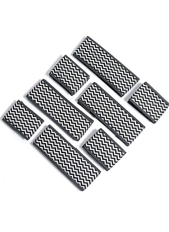 BOUND MOAT - 8- Piece Cloth Drawer Storage Underwear Organizer Dividers Boxes Foldable Cabinet Closet Organizers and Storage Boxes for Storing Clothes , Socks, Underwear, Ties - Image 1