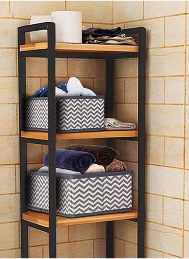 BOUND MOAT - 8- Piece Cloth Drawer Storage Underwear Organizer Dividers Boxes Foldable Cabinet Closet Organizers and Storage Boxes for Storing Clothes , Socks, Underwear, Ties - Image 1