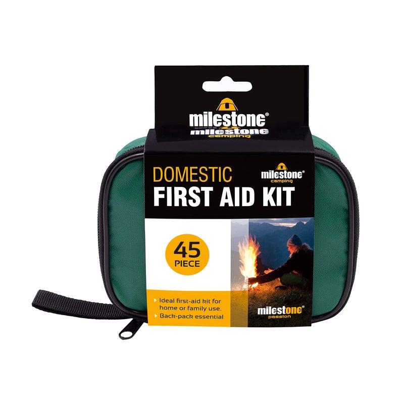 Milestone Camping 96940 Emergency First Aid Kit  Compact and Portable Home or Travel Kit  Ideal for Camping Family Days Out and More