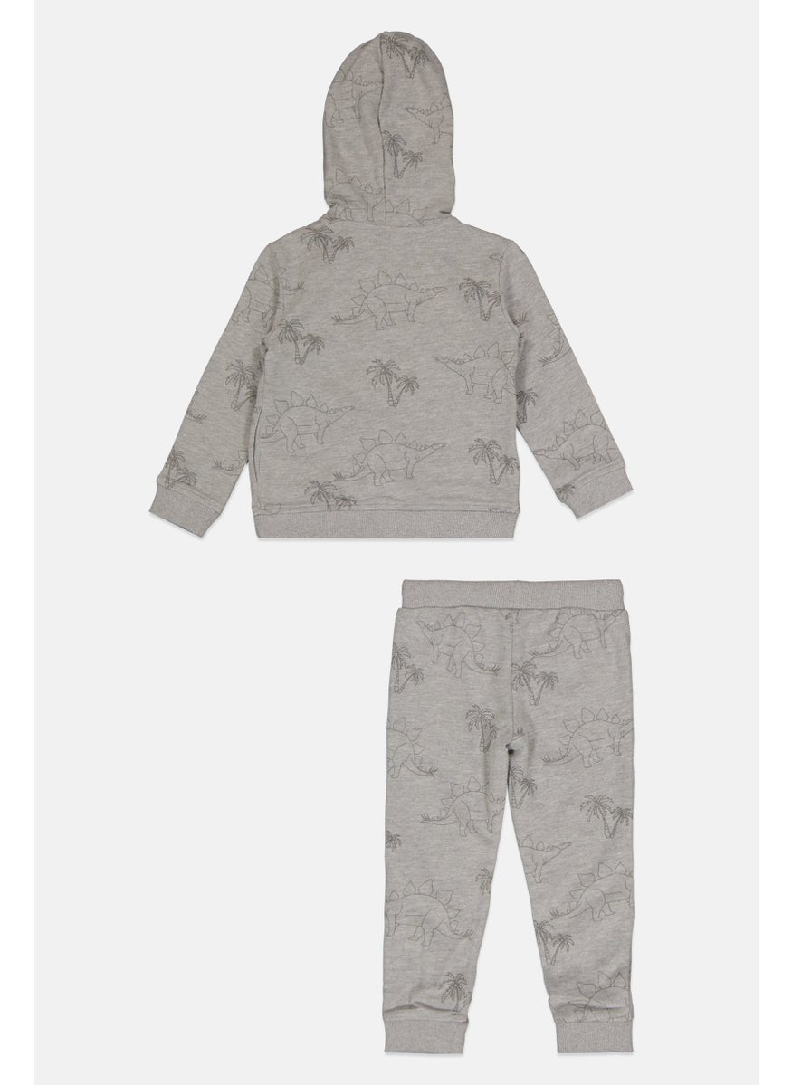 Andy & Evan Toddler 2 Pieces All Over Print Sweatshirt And Sweatpants Set, Grey  - Image 2