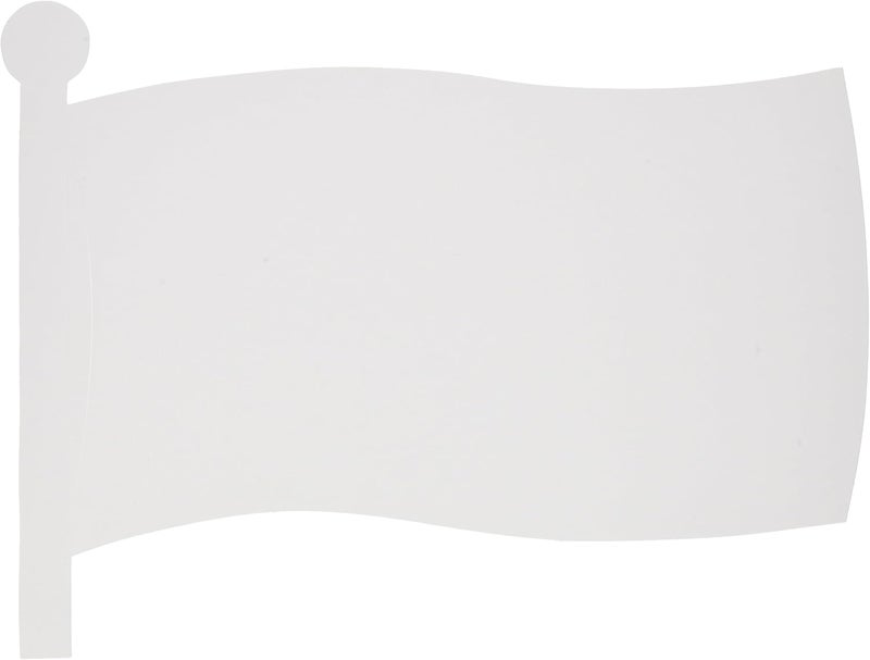 Roylco Flag Designer Card Stock White Pack of 24 - Image 1