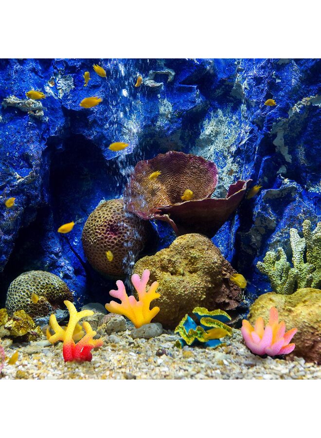 Generic 12 PCS Fake Coral Plant Aquarium Decorations Fish Tank Ornament Decor Artificial Polyresin Colorful Coral Reef  - Image 4