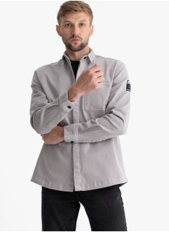 Jacket Gabardine Stylish Men's Silver
