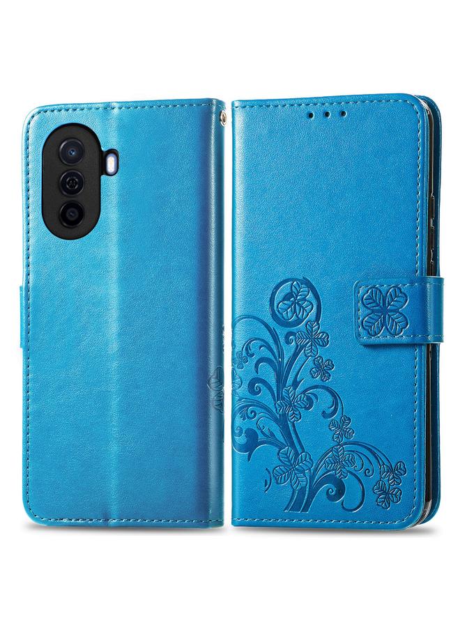 S-TOP Case For Huawei Enjoy 50 / nova Y70 Four-leaf Clasp Embossed Leather Phone Case - Image 2