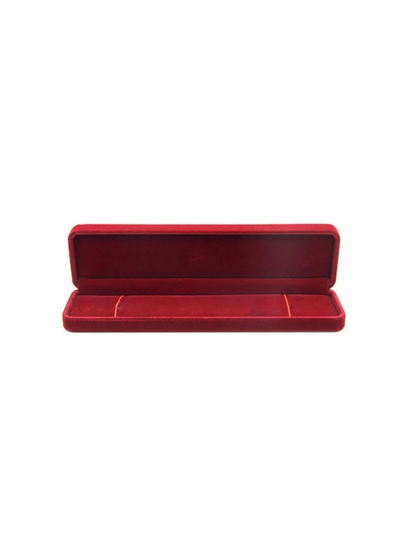 GGOOT 1 x Storage Box for Jewellery Long Bracelet Gift Case Jewellery Box Leather Jewellery Organiser 22 * 6 * 2.7cm red Stylish and Popular