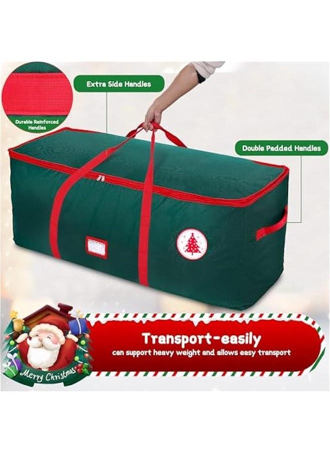 Generic Large Christmas Tree Storage Bag, Fits Up to 7.5 ft Artificial Disassembled Trees with Durable Handles, Sleek Dual Zipper & Tag Card, Waterproof Tear-proof Holiday Xmas Bags Box for Years Use  - Image 4