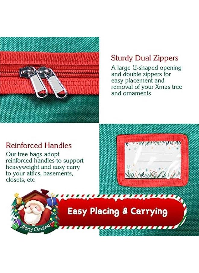 Generic Large Christmas Tree Storage Bag, Fits Up to 7.5 ft Artificial Disassembled Trees with Durable Handles, Sleek Dual Zipper & Tag Card, Waterproof Tear-proof Holiday Xmas Bags Box for Years Use  - Image 5