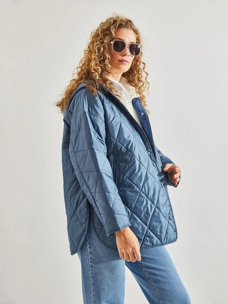 بيانكو لوتشي جاكيت مبطن بغطاء رأس واسع من لوتشي