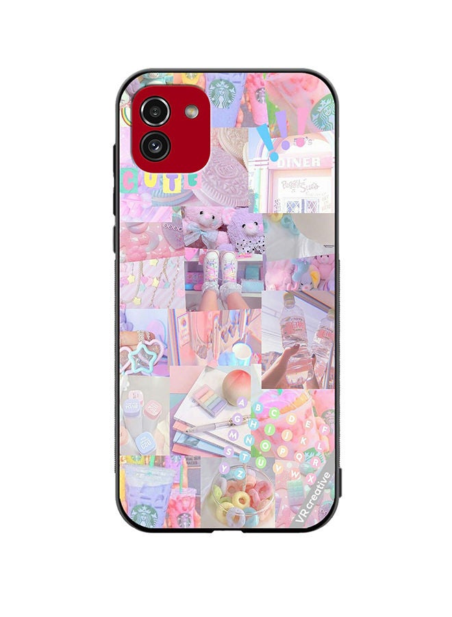 VR CREATIVE Protective Case Cover For Samsung Galaxy A03 Cute Collage Design Multicolour - Image 1