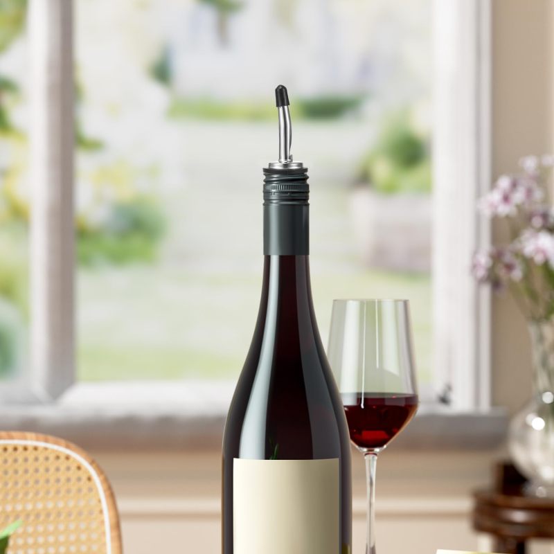 Stainless Liquor Pourers 6 Pack 4.53 Inch - Leakage-Proof Fit for Standard Bottles Bar Pour Spouts - Vented Free Flow Pourers for Bartenders - Image 4