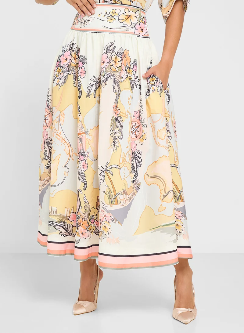 ELLA Print Shirt & Skirt Set