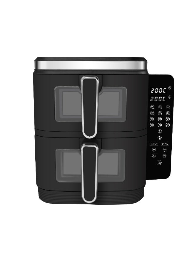 Oscar 2800W - Dual Air Fryer | 12L (6L+6L) Large Capacity | Digital Touch Control | 360° Hot Air Circulation | Independent Dual Baskets | OAF901 - 2 Year Warranty