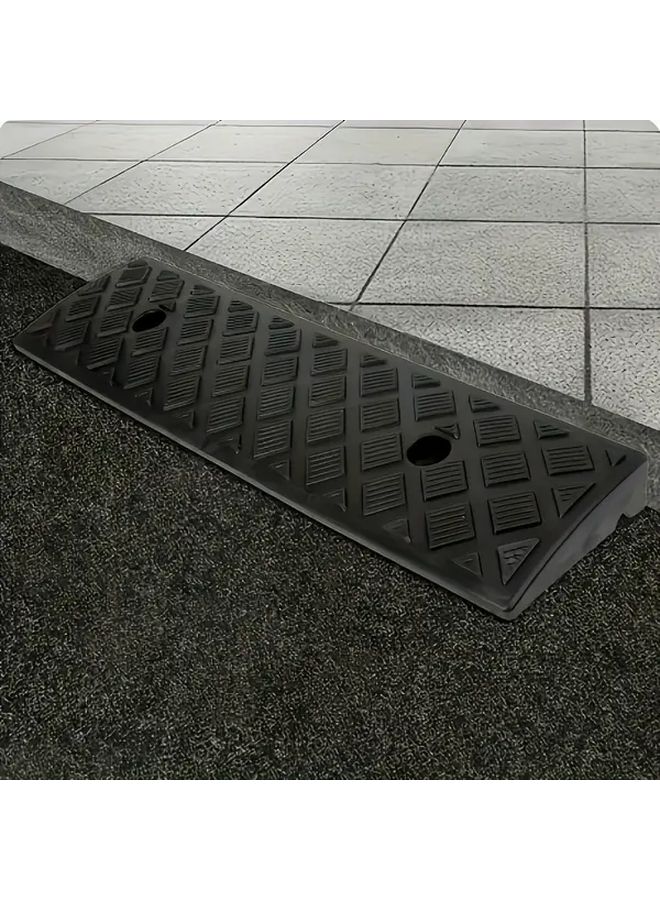 2 Pcs Heavy Duty Plastic Curb Ramps Non Slip Surface Rounded Edges All Terrain Sturdy A Frame Design For Cars Wheelchairs Equipment Portable Driveway Sidewalk Garage Dock Ramps Durable Easy To Store Indoor Outdoor Use Multifunctional Vehicles Bicycles Safety Textured Traction Surface Loading Docks Robust Construction Cut Out Holes Convenient Handling - Image 5