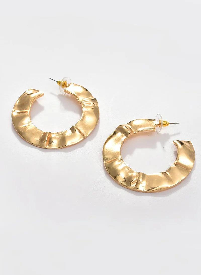 SOHI Contemporary Half Artificial Hoop Earring Jewellery