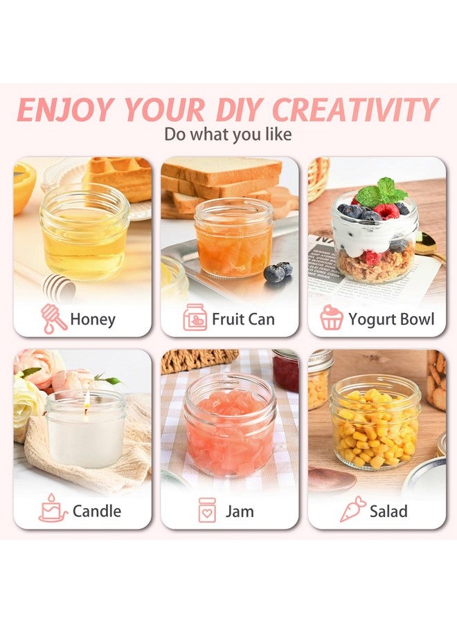 TUZAZO Small Mason Jars 8 Pack, 4 oz Mini Glass Mason Jars with Lids and Labels, Small Glass Canning Jars for Jelly Spice Herbs Honey Jam Storage - Image 5