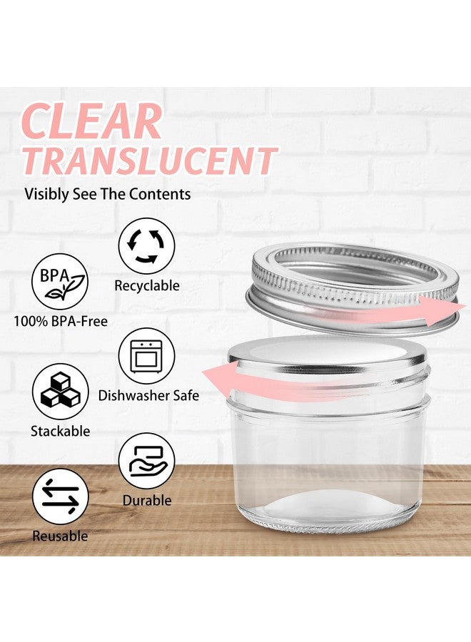 TUZAZO Small Mason Jars 8 Pack, 4 oz Mini Glass Mason Jars with Lids and Labels, Small Glass Canning Jars for Jelly Spice Herbs Honey Jam Storage - Image 3