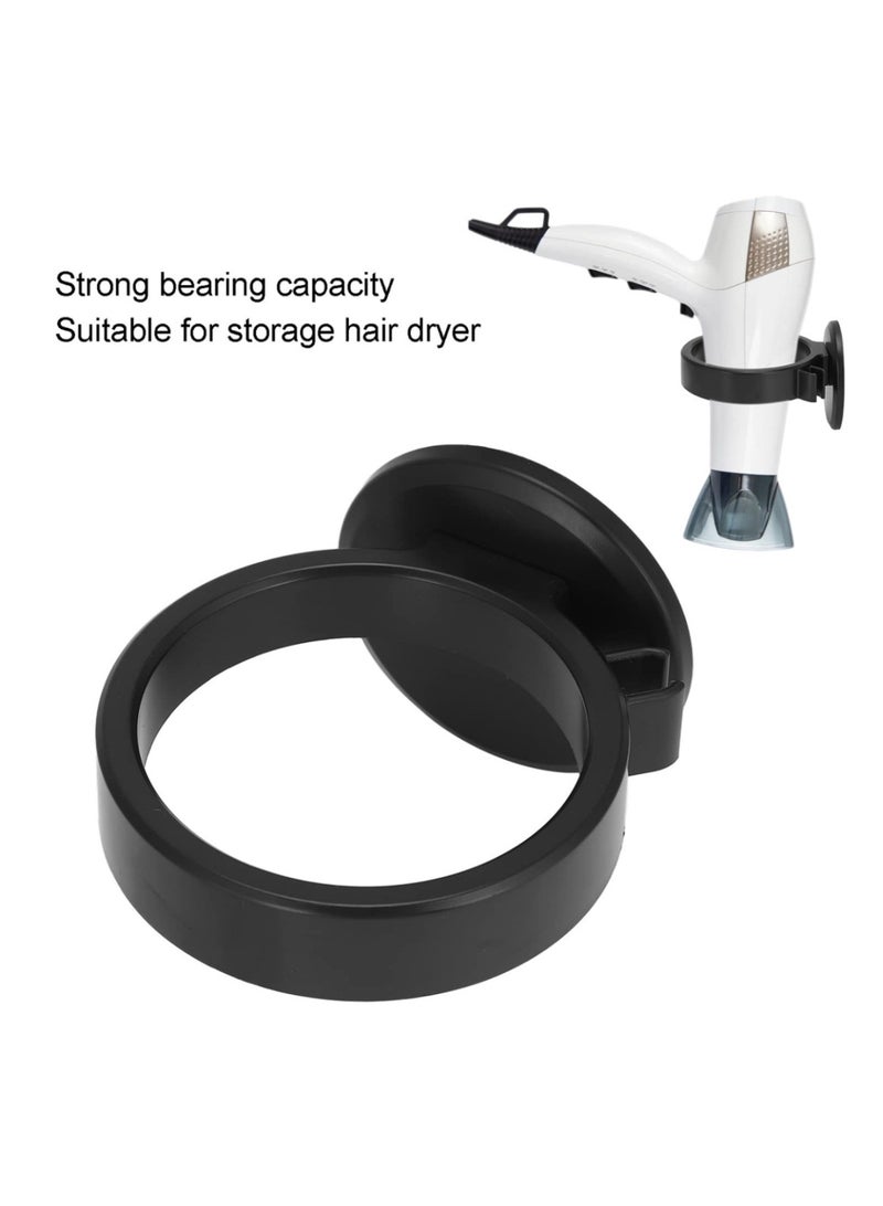 Abania Hair Dryer Holder Rack, Self Adhesive Space Saving Hair Dryer Storage Organizer for Bathroom, Special Structure Design with Plug Storage,Black - Image 2