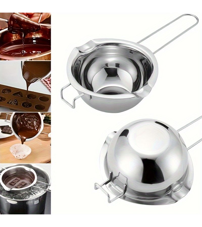 Stainless Steel Chocolate Melting Pot Butter Cheese Wax Warmer Baking Kitchen Tool - Image 2
