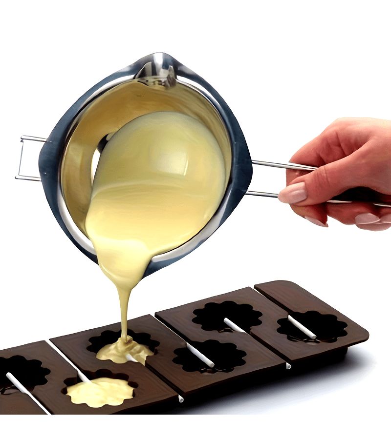 Stainless Steel Chocolate Melting Pot Butter Cheese Wax Warmer Baking Kitchen Tool - Image 1