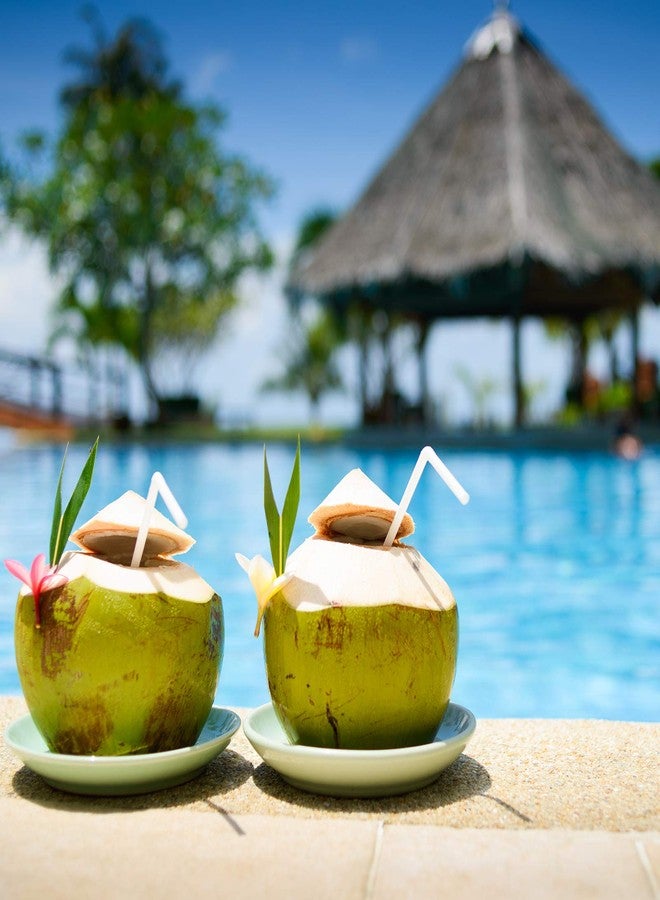 ALINK 500-Pack White Flexible Plastic Drinking Straws, Solid White Disposable Bendy Straws, 7.75 inch Long - Image 5