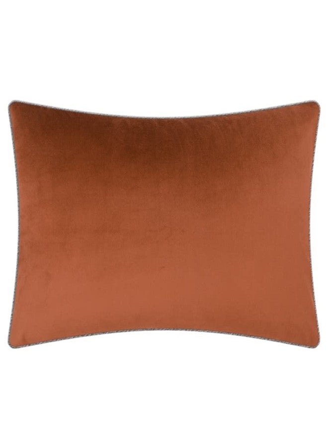 KINGROSE Solid Velvet Decorative Throw Pillowcase Luxury Soft Cushion Cover for Sofa Couch Office Bed Living Room 14 x 24 Inches Copper - Image 1