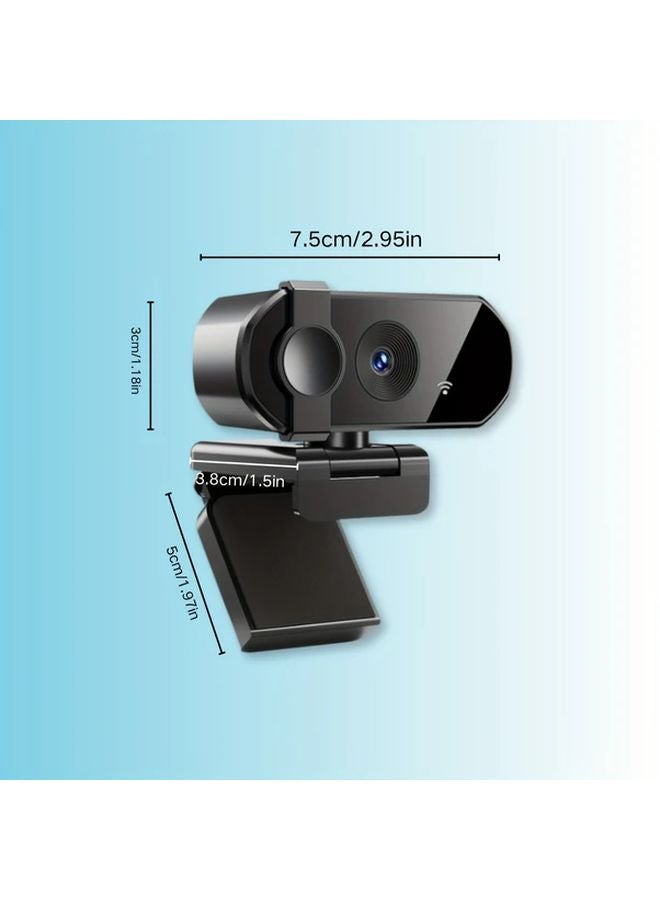 4K UHD Webcam With Noise Canceling Mics Auto Focus USB Plug Play Privacy Cover - Image 3