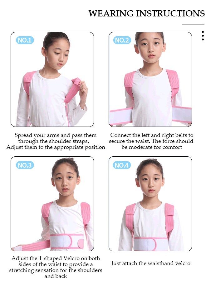 Back Brace Posture Corrector for Girl Boy, Children Hunchback Correction Belt Back Spine Support Belt Correcting Hunchback L - Image 3