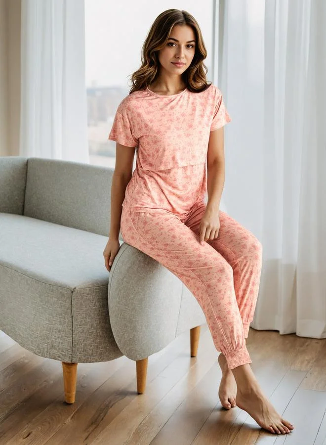 Splash FAV Printed Maternity Pyjama Set