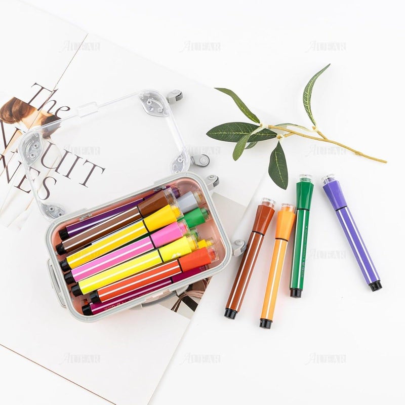 Trendy Nest Trendy Nest Transparent Mini Eyelash Luggage Case Plastic Suitcase Packaging Creative Cute False Eyelash Storage Box Holder Organizer for Women Girls For Travel Multicolor Pack Of 1  - Image 3