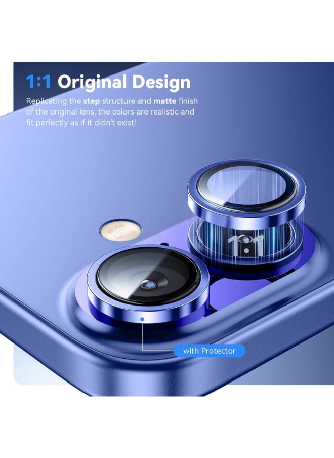 Protect PROTECT Xzoom Lens Protector for iPhone 16 / 16 Plus | Sapphire Glass, Metal Frame, Ultra Clear, Blue – Model: XIP16BLU  - Image 1