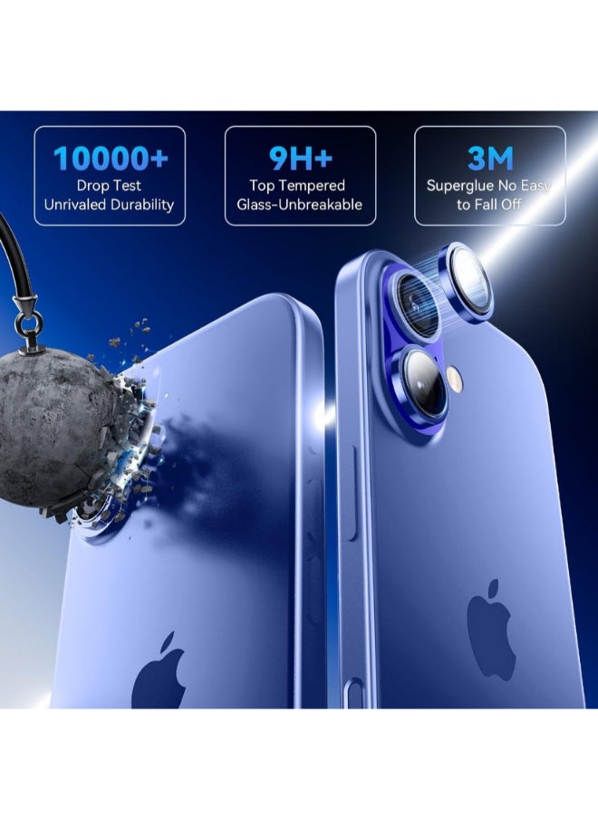 Protect PROTECT Xzoom Lens Protector for iPhone 16 / 16 Plus | Sapphire Glass, Metal Frame, Ultra Clear, Blue – Model: XIP16BLU  - Image 4