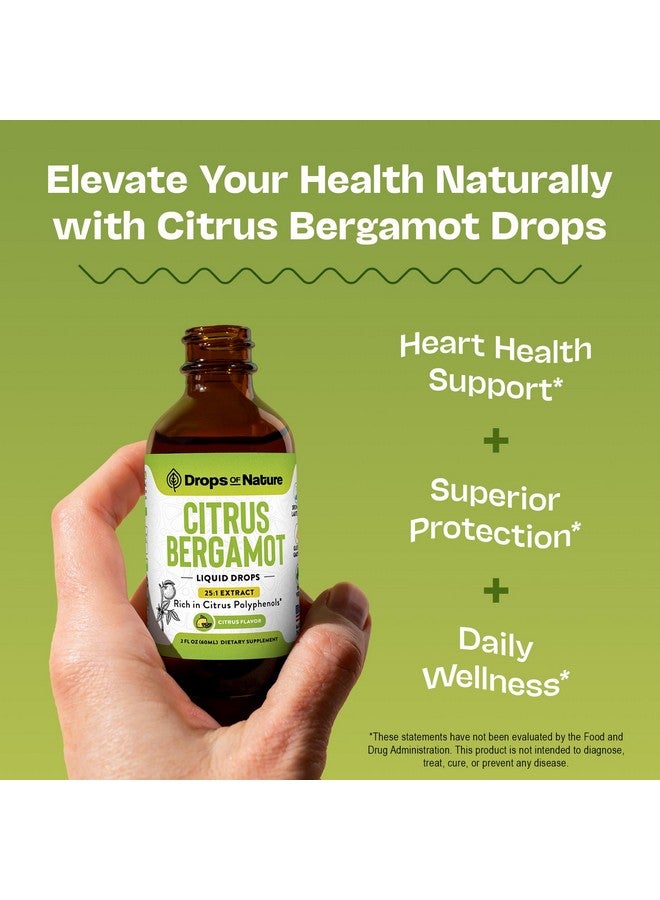 Drops of Nature مستخلص البرغموت الحمضي 25:1 قطرات سائلة - نباتي، خالي من الغلوتين - قابل للمقارنة مع مكمل ريسفيراترول و بيربرين - 1000 ملغ مكمل برغموت لصحة القلب ودعم الأيض (حمضيات، 60 مل) - Image 2