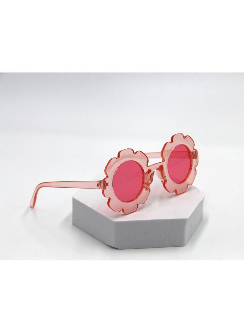 دىدانيالا طقم مشابك شعر فيونكة ونظارة دانا للأطفال والفتيات - لون بوميلو وردي - Image 1