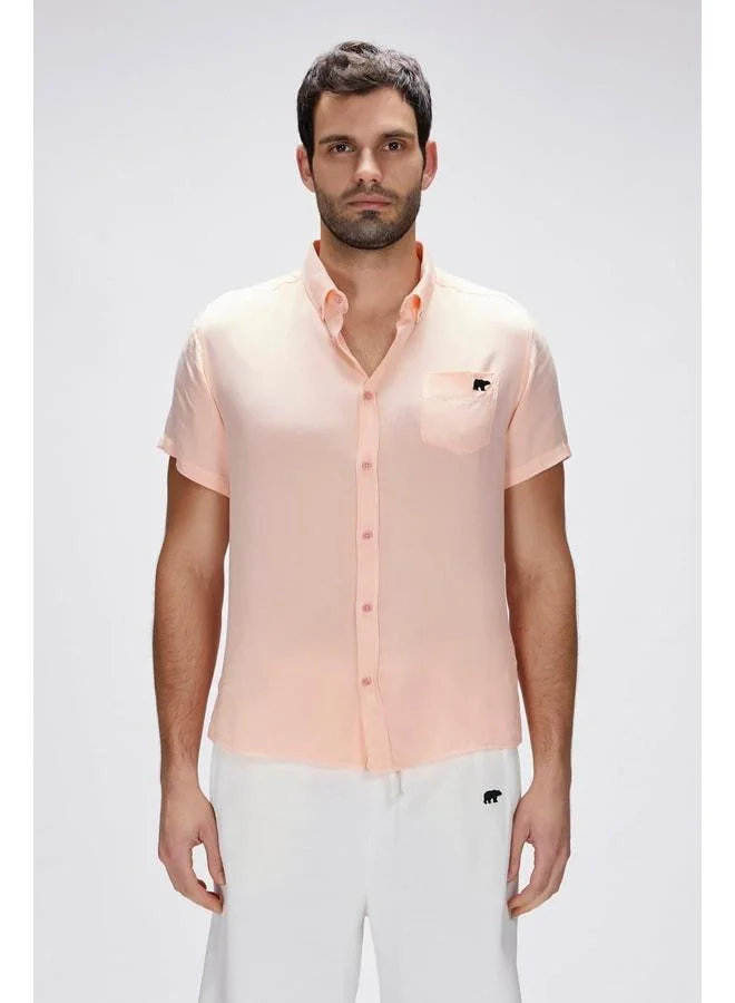 Frank Pink Men's Basic Short Sleeve Shirt.