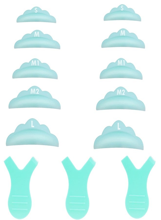 Libeauty Lash Lift Pads，DIY Eyelash Lift Pads，Eyealsh Perm Rods, Lash Lifting At Home 10 Pcs Sky Blue Pads 5 Size SMM1M2L Reusable Soft Silicone Shields - Image 2