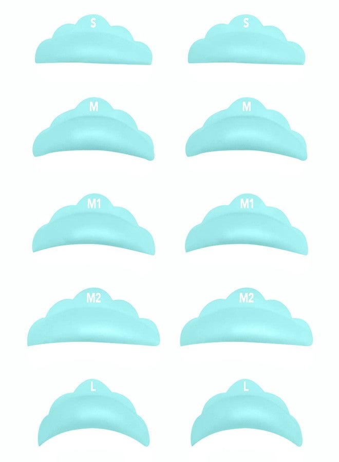Libeauty Lash Lift Pads，DIY Eyelash Lift Pads，Eyealsh Perm Rods, Lash Lifting At Home 10 Pcs Sky Blue Pads 5 Size SMM1M2L Reusable Soft Silicone Shields - Image 1