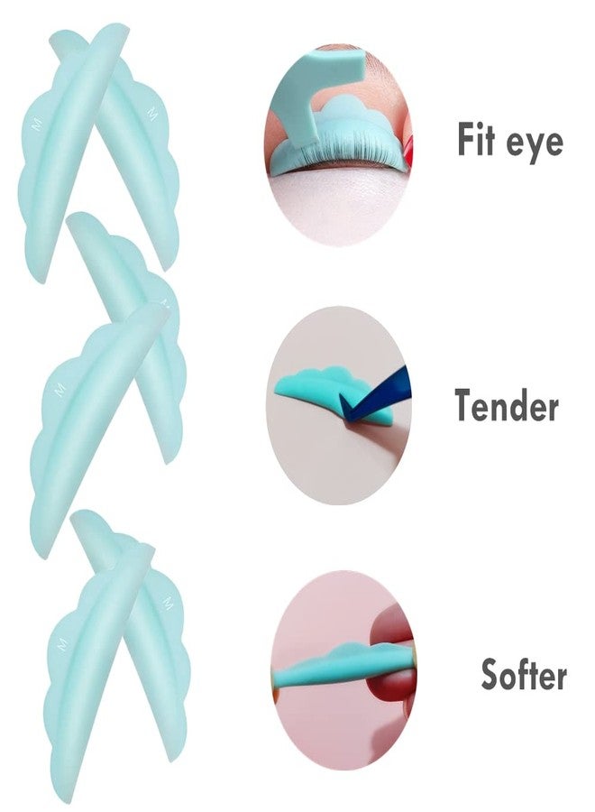 Libeauty Lash Lift Pads，DIY Eyelash Lift Pads，Eyealsh Perm Rods, Lash Lifting At Home 10 Pcs Sky Blue Pads 5 Size SMM1M2L Reusable Soft Silicone Shields - Image 5