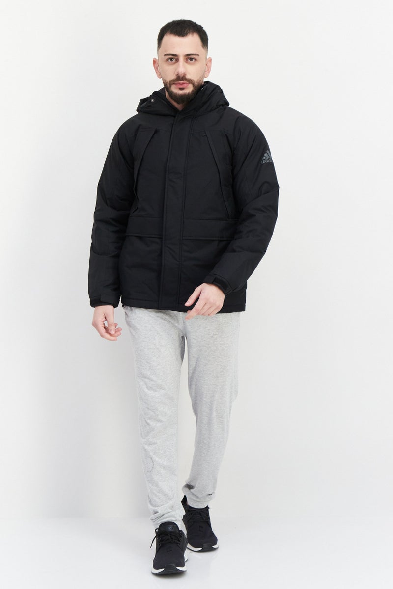 Adidas Men Sportswear Brand Logo Training Jacket, Black - Image 2