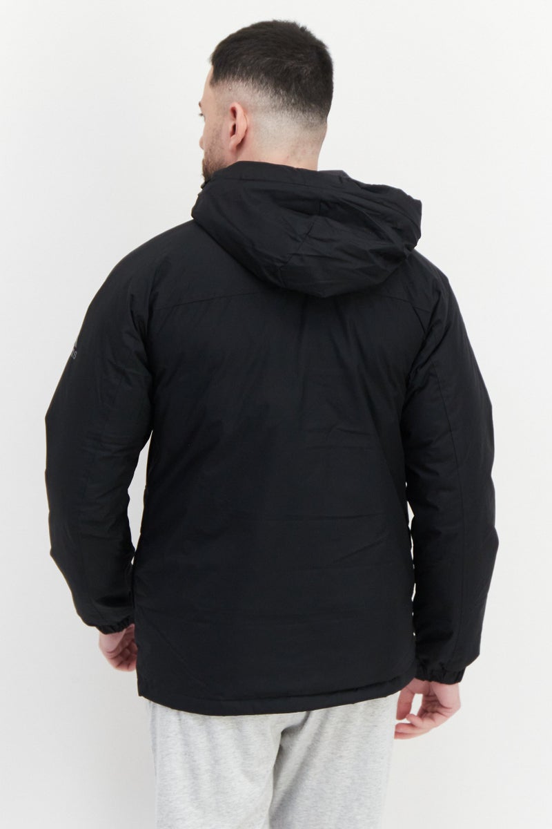 Adidas Men Sportswear Brand Logo Training Jacket, Black - Image 3