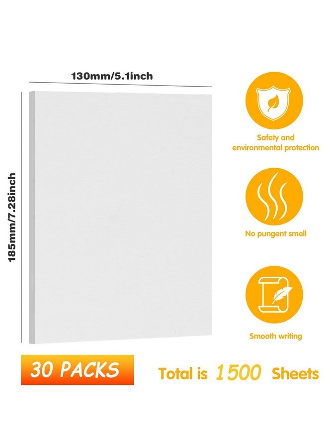 TINSKY 30Pack 4 * 6 Inch Paper Note Pads White Memo Pad Blank Writing Pad Memo Scratch Pad Paper Pad for Waitress Waiter Book to Do Grocery List Small Notebook Restaurant Checkbook, White - Image 2